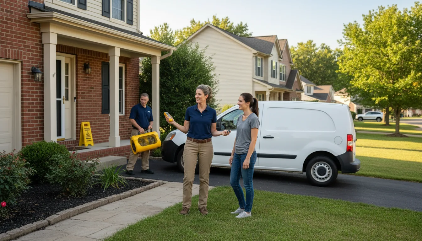 Residential water damage restoration in Fleming, PA